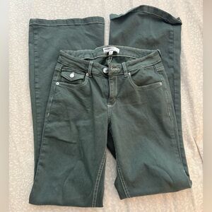 Low Waisted GARAGE Green Denim Jeans
